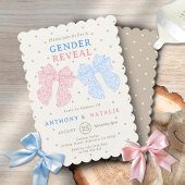 Polka Dots Roze lint Blauwe strik Stropdas Geslach Kaart