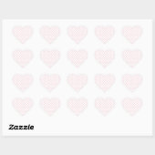 Polka Dots - Roze op Wit Hart Sticker (Vel)
