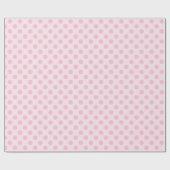 Polka Dots Roze Pastel Monochrom Small Cadeaupapier (Vlak)