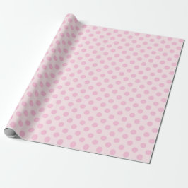 Polka Dots Roze Pastel Monochrom Small Cadeaupapier