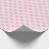 Polka Dots Roze Pastel Monochrom Small Cadeaupapier (Hoek)