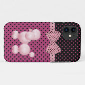Polka Dots & Roze Roebel iPhone 5 Hoesje (Achterkant (horizontaal))