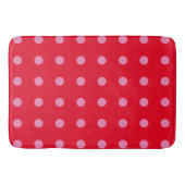 Polka Dots Roze Rood Kleur Retro Classic Badmat (Voorkant)
