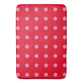  Polka Dots Roze Rood Kleur Retro Classic Badmat (Voorkant Verticaal)