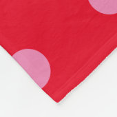 Polka Dots Roze Rood Kleur Retro Classic Fleece Deken (Hoek)