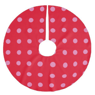  Polka Dots Roze Rood Kleur Retro Classic Kerstboom Rok