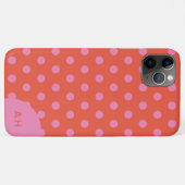 Polka Dots Roze Sinaasappel monogram Case-Mate iPhone Case (Achterkant (horizontaal))