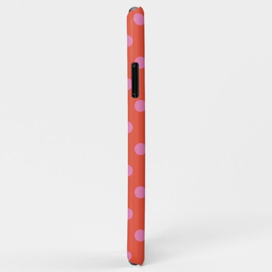 Polka Dots Roze Sinaasappel monogram Case-Mate iPhone Case (Achterkant/rechts)
