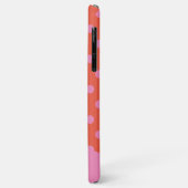 Polka Dots Roze Sinaasappel monogram Case-Mate iPhone Case (Achterkant/links)
