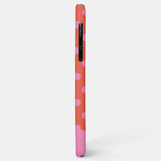 Polka Dots Roze Sinaasappel monogram Case-Mate iPhone Case (Achterkant/links)