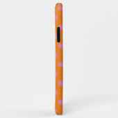 Polka Dots Roze Sinaasappel monogram Case-Mate iPhone Case (Achterkant/rechts)