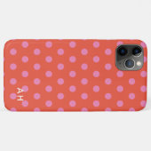 Polka Dots Roze Sinaasappel monogram Case-Mate iPhone Case (Achterkant (horizontaal))