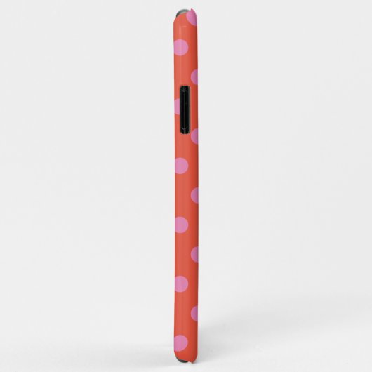 Polka Dots Roze Sinaasappel monogram Case-Mate iPhone Case (Achterkant/rechts)