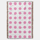  Polka Dots Roze Wit Kleur Retro Classic Deken (Voorkant Verticaal)