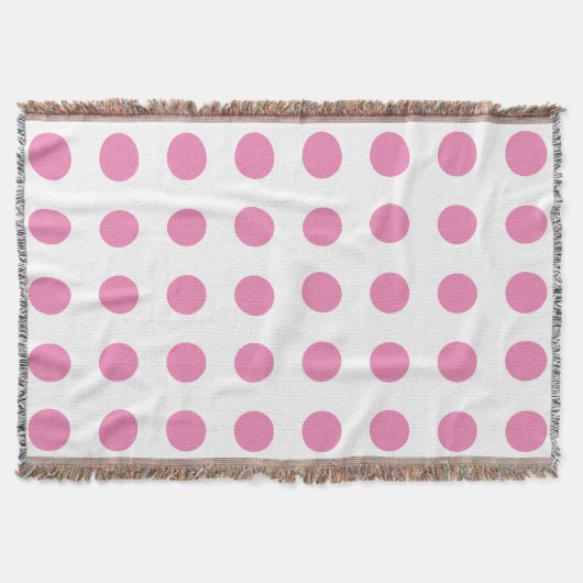  Polka Dots Roze Wit Kleur Retro Classic Deken (Voorkant)