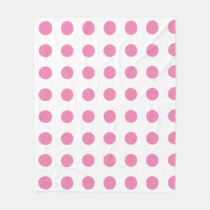Polka Dots Roze Wit Kleur Retro Classic Fleece Deken