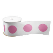 Polka Dots Roze Wit Kleur Retro Classic Satijnen Lint (Spoel)