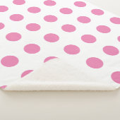  Polka Dots Roze Wit Kleur Retro Classic Sherpa Deken (3/4)