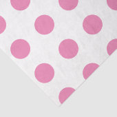  Polka Dots Roze Wit Kleur Retro Classic Tissuepapier (Detail)