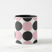 Polka Dots Roze & Zwart Mok (Midden)