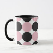 Polka Dots Roze & Zwart Mok (Links)