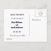  Polka Dots Save the Date Briefkaart (rood) (Achterkant)