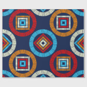 Polka dots seamless pattern. Mosaic of Ethic Figu Cadeaupapier (Vlak)