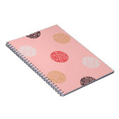 Polka dots seamless pattern. Mosaic of Ethic Figu Notitieboek (Rechterzijde)