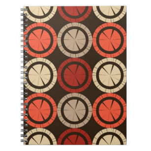 Polka dots seamless pattern. Mosaic of Ethic Figu Notitieboek