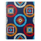 Polka dots seamless pattern. Mosaic of Ethic Figu Notitieboek (Voorkant)