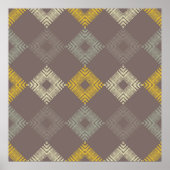 Polka dots seamless pattern. Mosaic of Ethic Figu Poster (Voorkant)