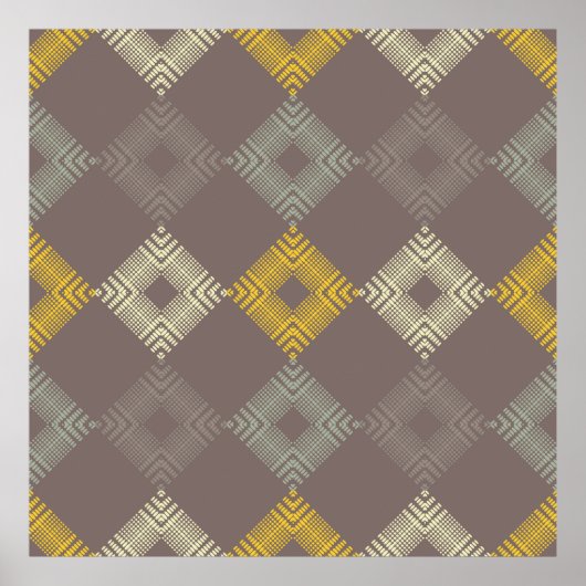 Polka dots seamless pattern. Mosaic of Ethic Figu Poster (Voorkant)