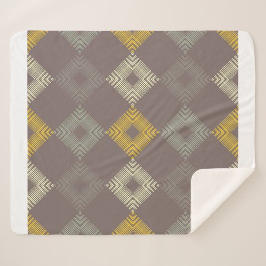 Polka dots seamless pattern. Mosaic of Ethic Figu Sherpa Deken (Voorkant (horizontaal))