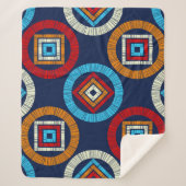 Polka dots seamless pattern. Mosaic of Ethic Figu Sherpa Deken (Voorkant)