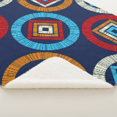 Polka dots seamless pattern. Mosaic of Ethic Figu Sherpa Deken (3/4)