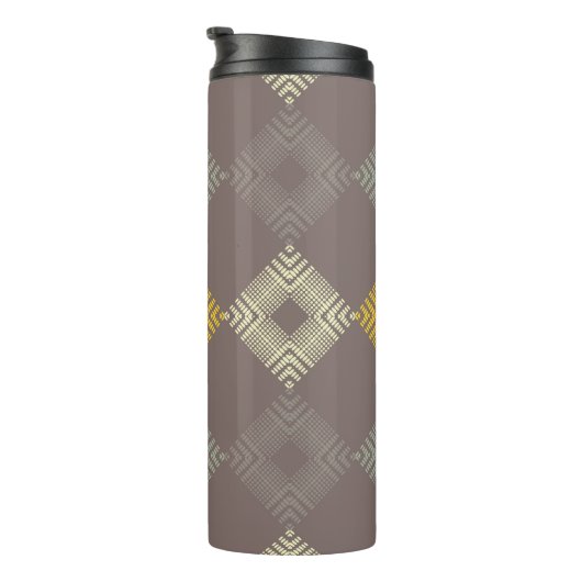 Polka dots seamless pattern. Mosaic of Ethic Figu Thermosbeker (Geroteerd rechts)