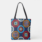 Polka dots seamless pattern. Mosaic of Ethic Figu Tote Bag (Achterkant)