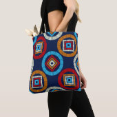 Polka dots seamless pattern. Mosaic of Ethic Figu Tote Bag (Dichtbij)