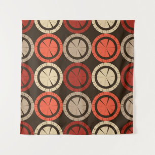 Polka dots seamless pattern. Mosaic of Ethic Figu Wandkleed