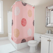 Polka dots seamless pattern. Mosaic of ethnic figu Douchegordijn (In situ)