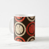 Polka dots seamless pattern. Mosaic of ethnic figu Koffiemok (Voorkant links)