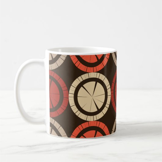 Polka dots seamless pattern. Mosaic of ethnic figu Koffiemok (Links)