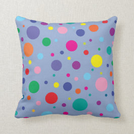 Polka Dots | Serenity Blue | BG-kleur wijzigen Kussen