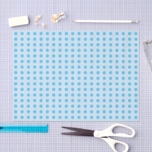Polka dots sky and light blue dotted Patroon Tissuepapier (Craft)
