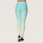 Polka Dots Sky Blue Gradient Leggings (Achterkant)