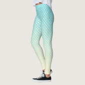 Polka Dots Sky Blue Gradient Leggings (Links)
