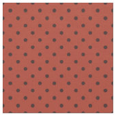 Polka Dots Small Pattern Rust Stof (Close Up)