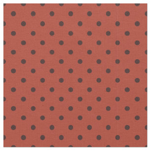 Polka Dots Small Pattern Rust Stof