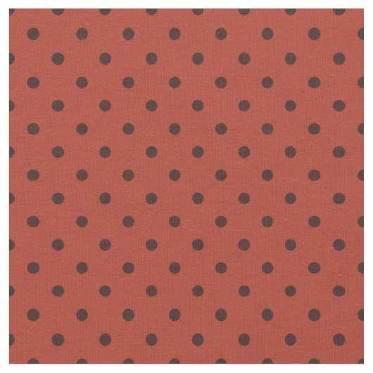 Polka Dots Small Pattern Rust Stof (Close Up)
