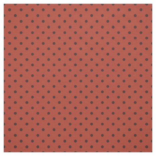 Polka Dots Small Pattern Rust Stof (Swatch)